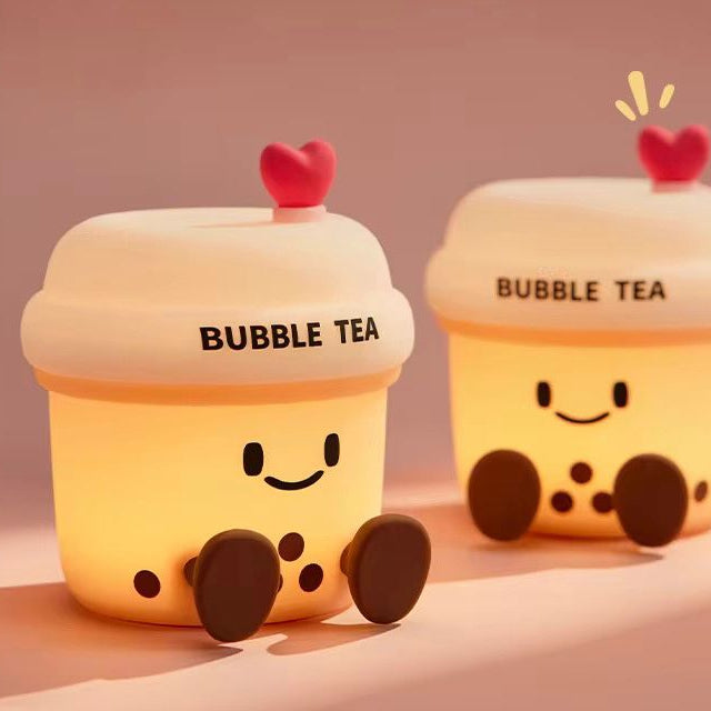 Squishy Silicone Boba/Bubble Tea Night Lamp
