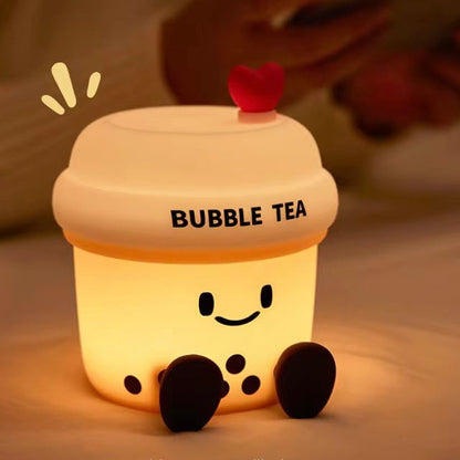 Squishy Silicone Boba/Bubble Tea Night Lamp