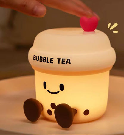 Squishy Silicone Boba/Bubble Tea Night Lamp