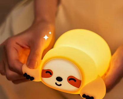 Squishy Sleepy Sloth Silicone Night Lamp