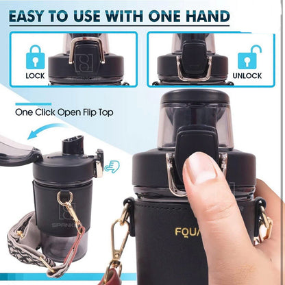 FQUAN Crossbody Water Bottle with Strap