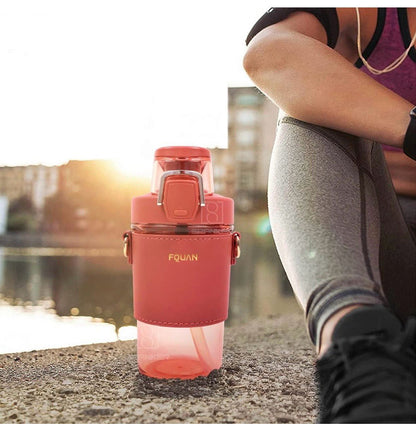 FQUAN Crossbody Water Bottle with Strap