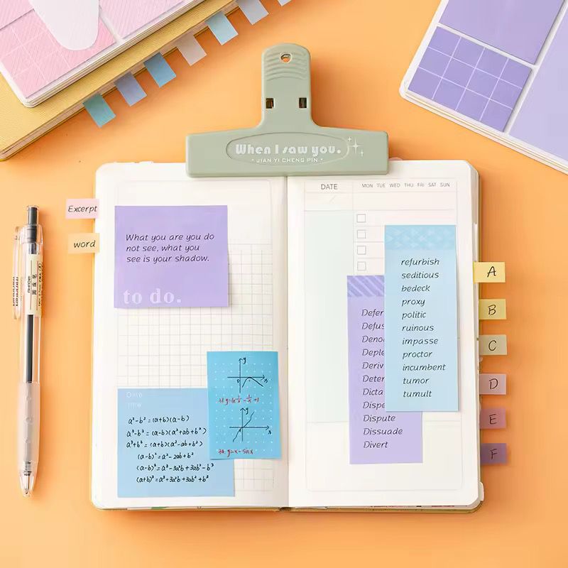 Spiral Pocket Planner | Notebook with Sticky Notes