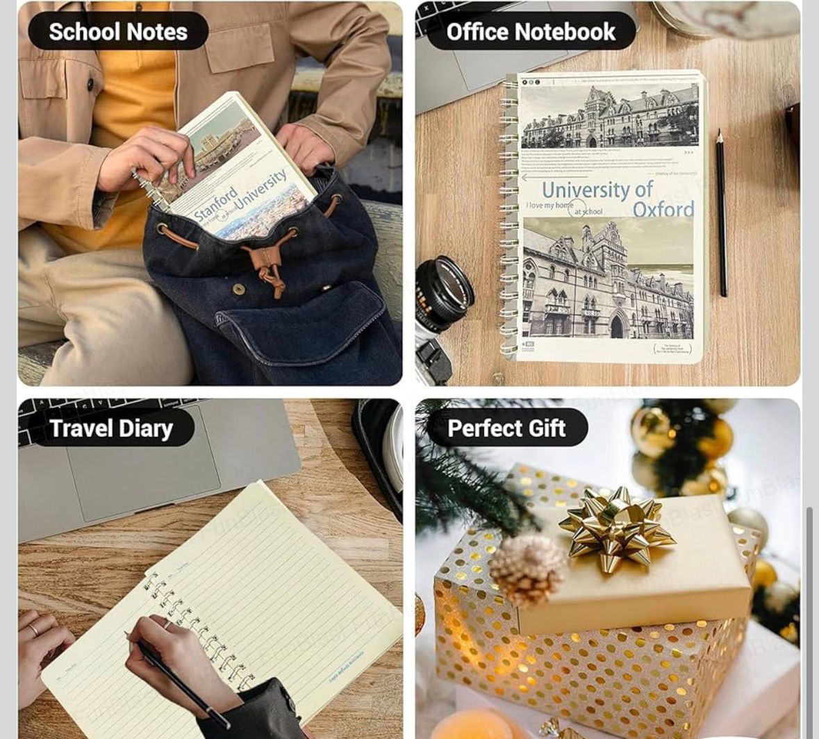 University Aesthetic Spiral Notebook