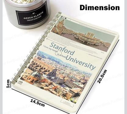 University Aesthetic Spiral Notebook