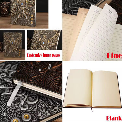 Embossed Phoenix Vintage Hardcover Journal | Notebook