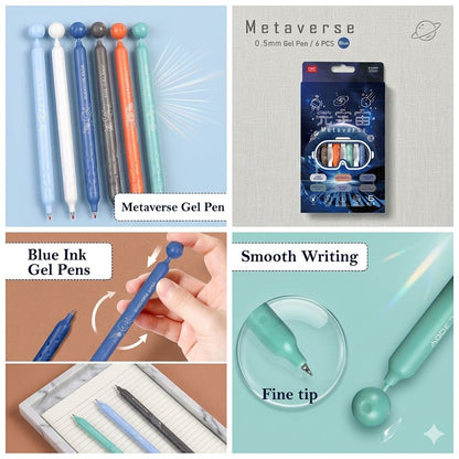 Metaverse Gel Pen Set — Space Edition - Pack of 6pcs