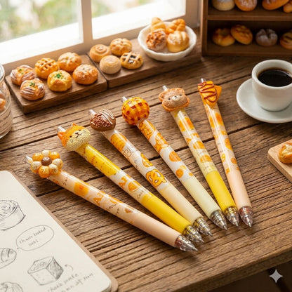 Kawaii Cute Homemade Cookie Erasable Gel Pens - Pack of 6pcs