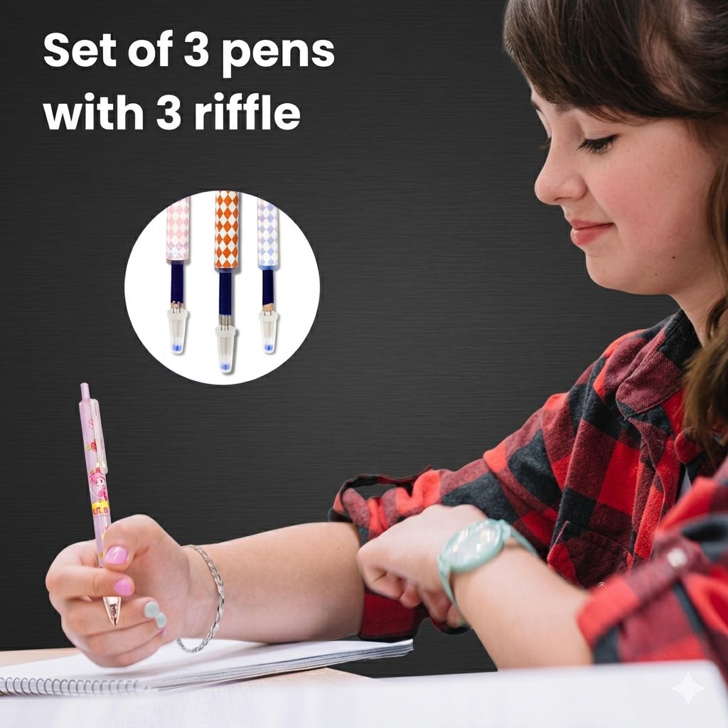 Fairy Tale World Gel Pen Set — 3 Pens + 3 Refills