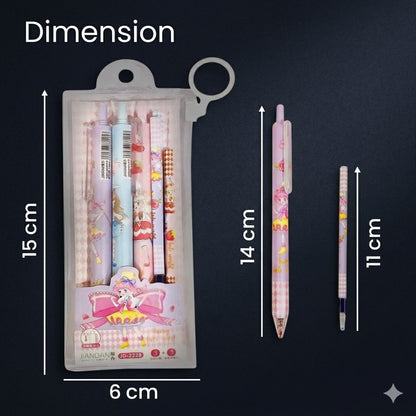 Fairy Tale World Gel Pen Set — 3 Pens + 3 Refills