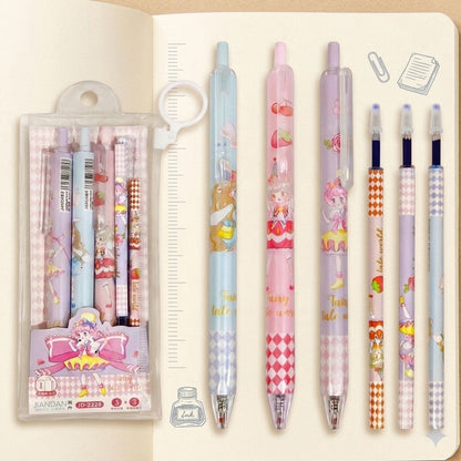 Fairy Tale World Gel Pen Set — 3 Pens + 3 Refills