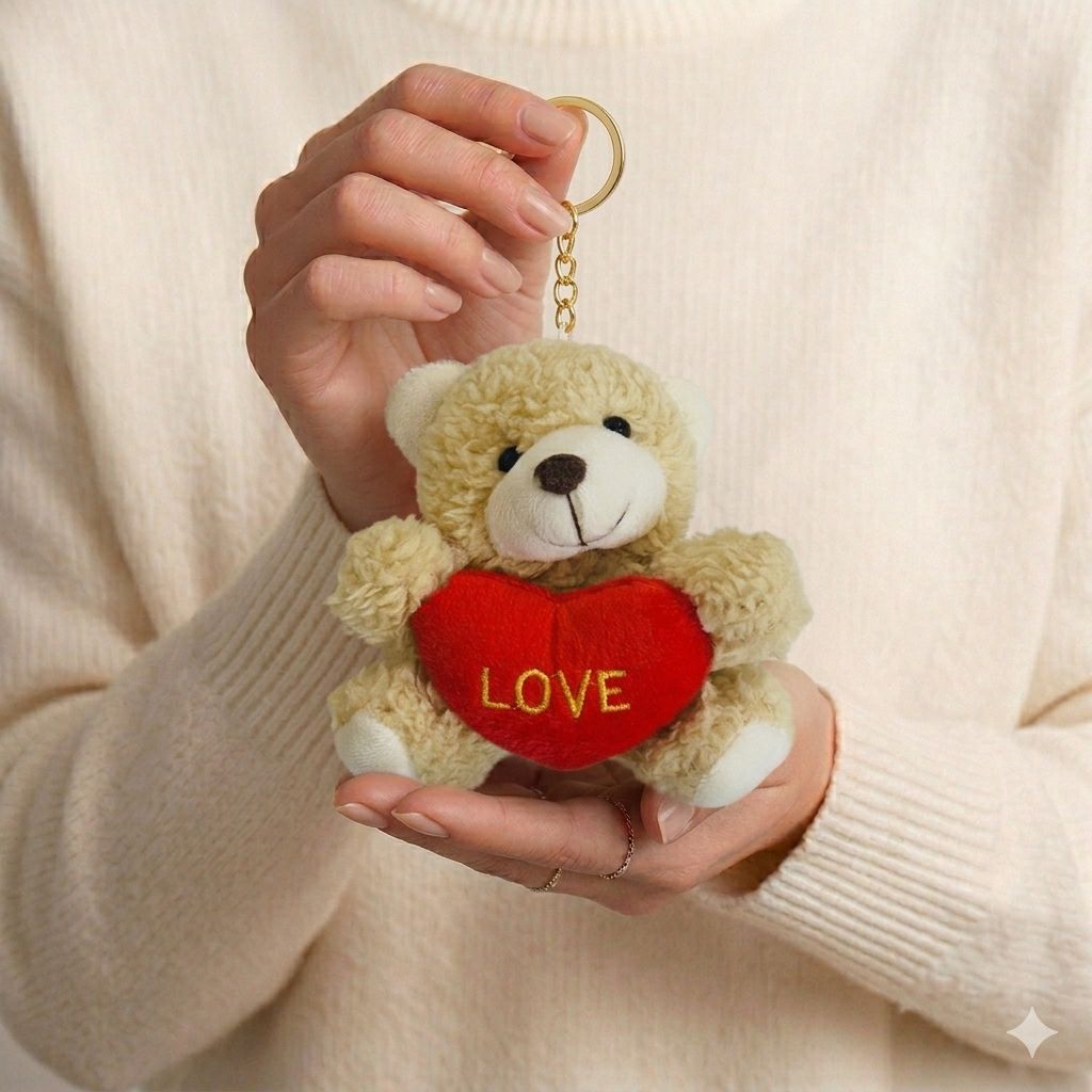 Teddy Bear Plushie Bag Charm | Kawaii Bear Keychain in Multiple Styles