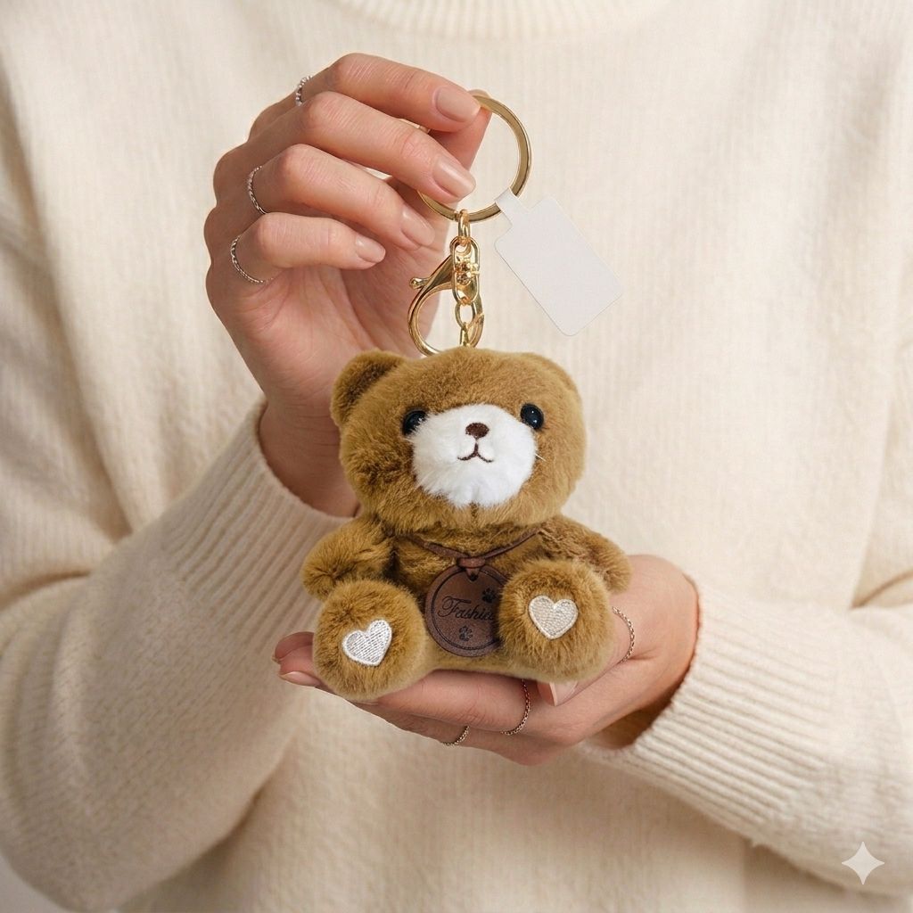 Teddy Bear Plushie Bag Charm | Kawaii Bear Keychain in Multiple Styles