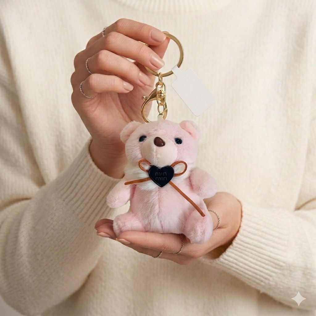 Teddy Bear Plushie Bag Charm | Kawaii Bear Keychain in Multiple Styles