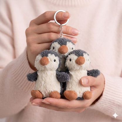 Kawaii Plushie Bag Charm | Penguin, Panda & Cat in cute Costume Keychain