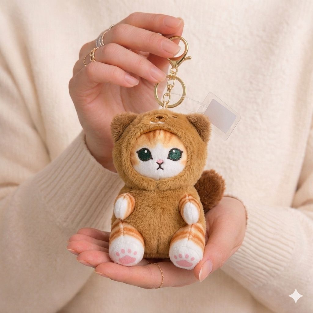 Kawaii Plushie Bag Charm | Penguin, Panda & Cat in cute Costume Keychain