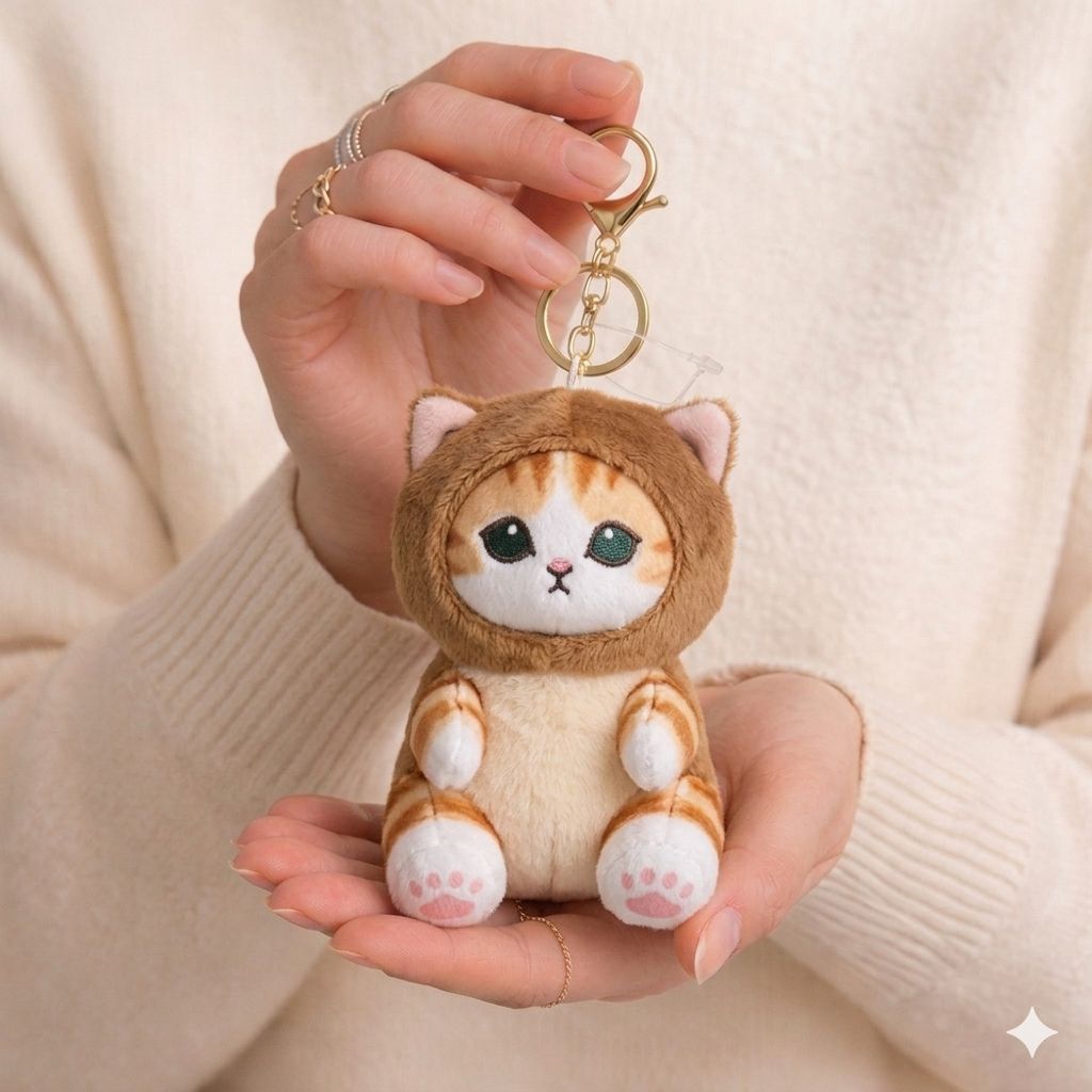Kawaii Plushie Bag Charm | Penguin, Panda & Cat in cute Costume Keychain