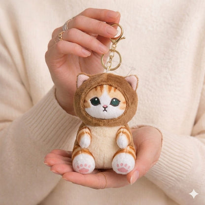 Kawaii Plushie Bag Charm | Penguin, Panda & Cat in cute Costume Keychain
