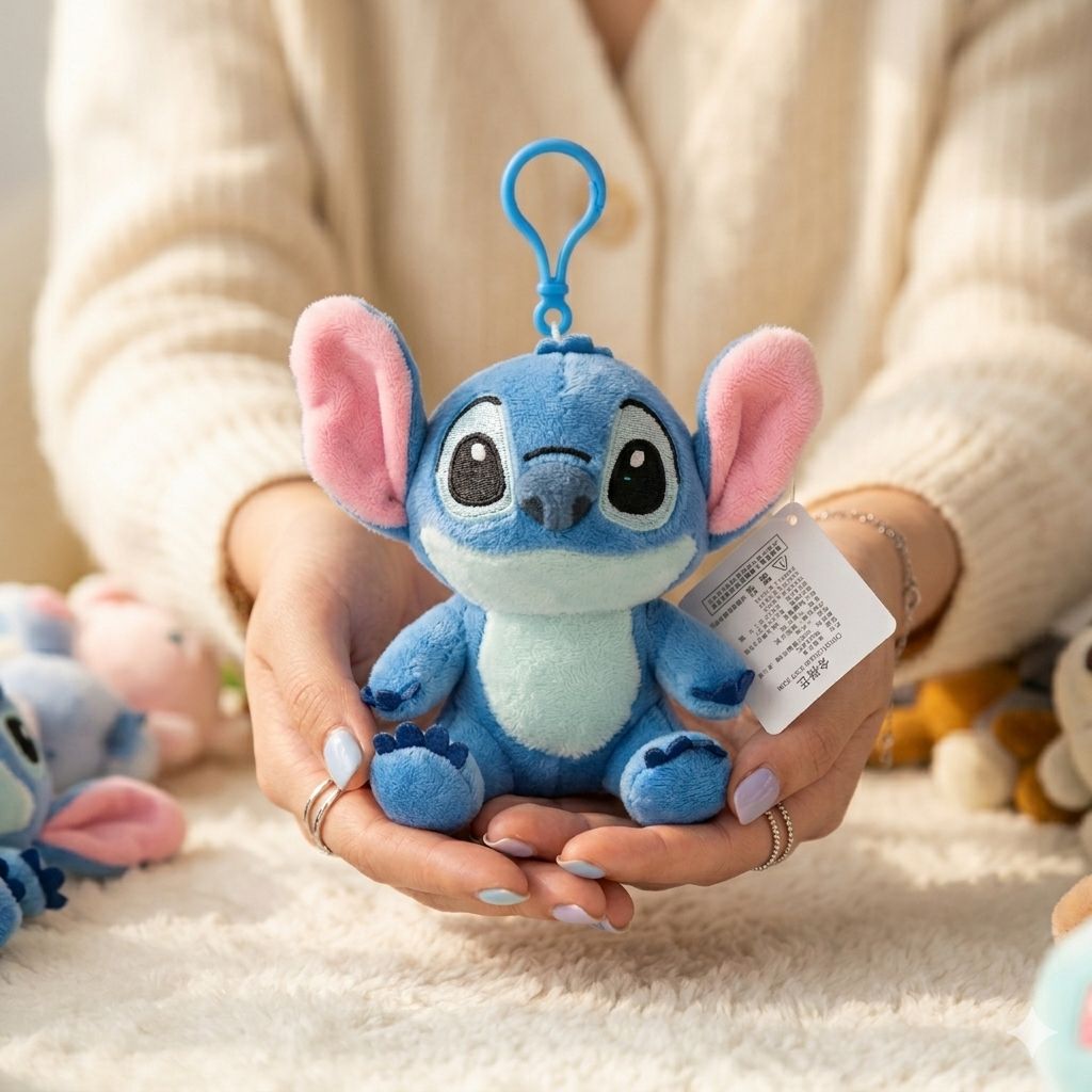 Lilo & Stitch Plushie Bag Charm | Kawaii Keychain Clip-On Stuffed Toy