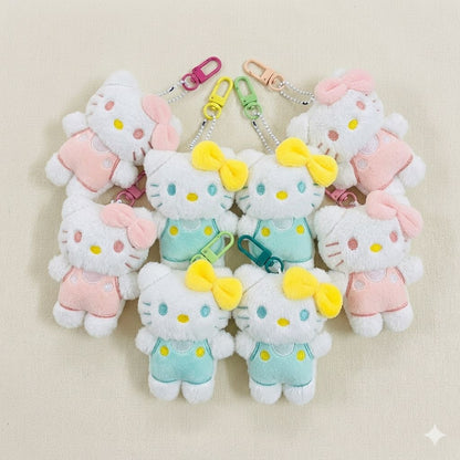 Hello Kitty Plushie Keychain | Pastel Sanrio Bag Charm | Pink & Mint Edition