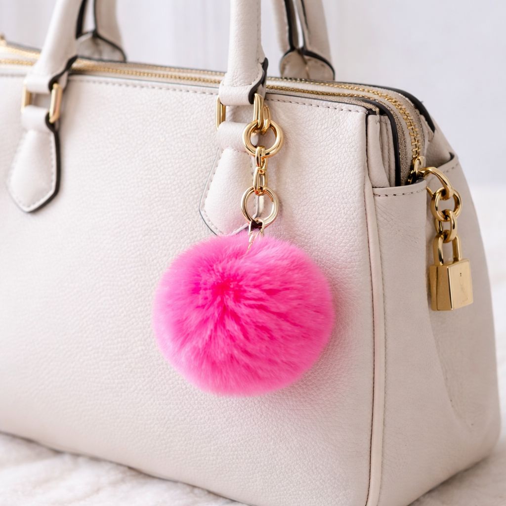Fluffy Heart Plushie Keychain | Faux Fur Heart Bag Charm | 7 Colours