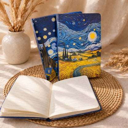 Van Gogh Starry Night 3D Embossed Hardcover Notebook – Ruled Journal