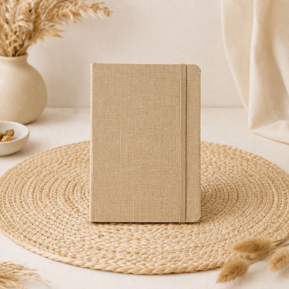 Jute Texture Hardcover Notebook – Ruled Journal