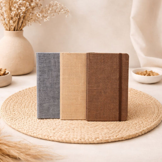 Jute Texture Hardcover Notebook – Ruled Journal