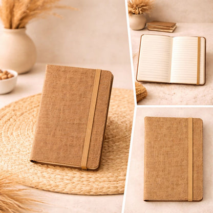 Jute Texture Hardcover Notebook – Ruled Journal