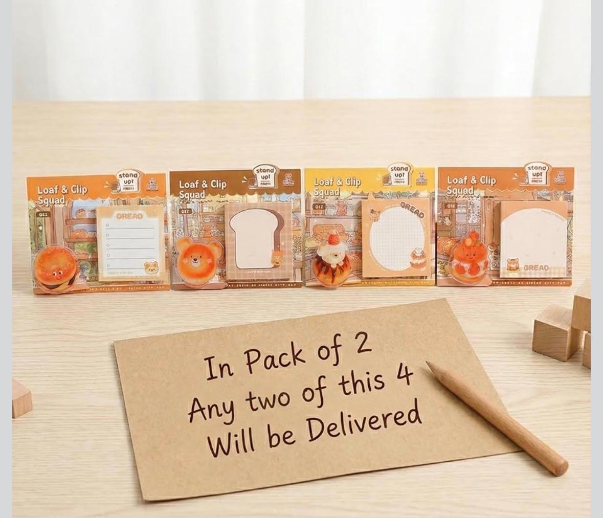 The Loafy Memo And Clip Set ( Pack Of 2 ) Random Design
