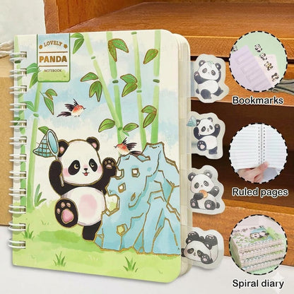 Little Panda Pocket Notebook with Bookmark|Planner