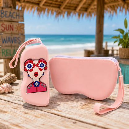 Kawaii Sunglasses Case with Wrist Strap
