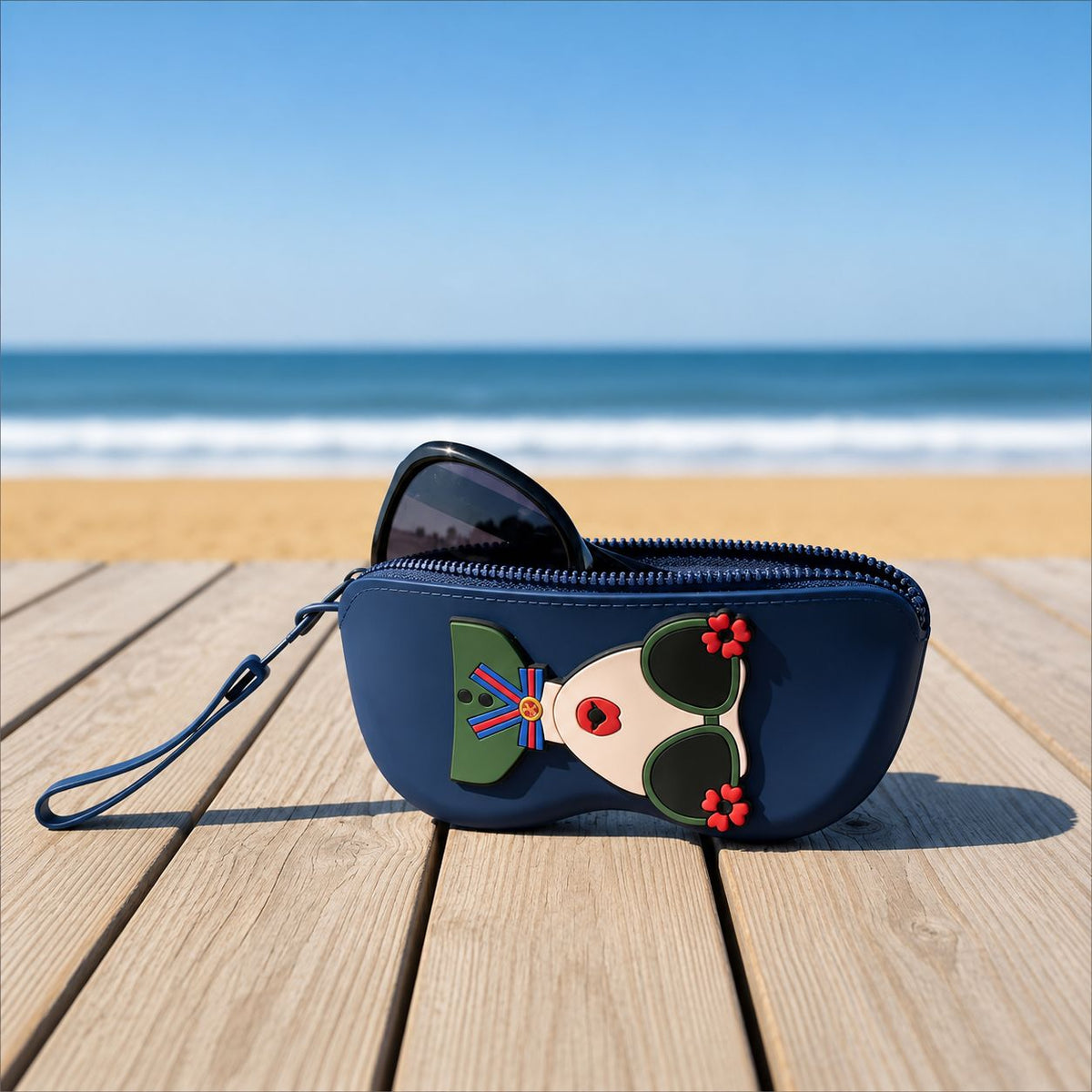 Kawaii Sunglasses Case with Wrist Strap