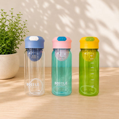 BOIILE Infuser Water Bottle – 650ml with Fruit Infuser & Carry Loop
