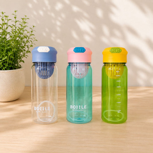 BOIILE Infuser Water Bottle – 650ml with Fruit Infuser & Carry Loop