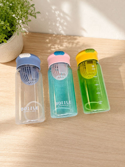BOIILE Infuser Water Bottle – 650ml with Fruit Infuser & Carry Loop