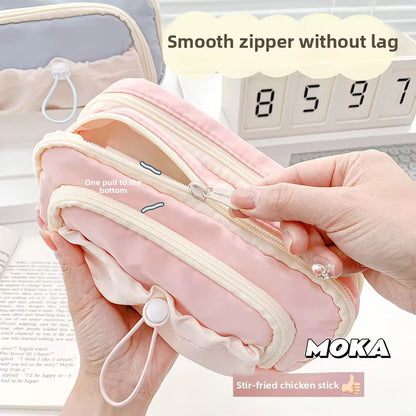 Multi-Compartment Pencil & Cosmetic Pouch