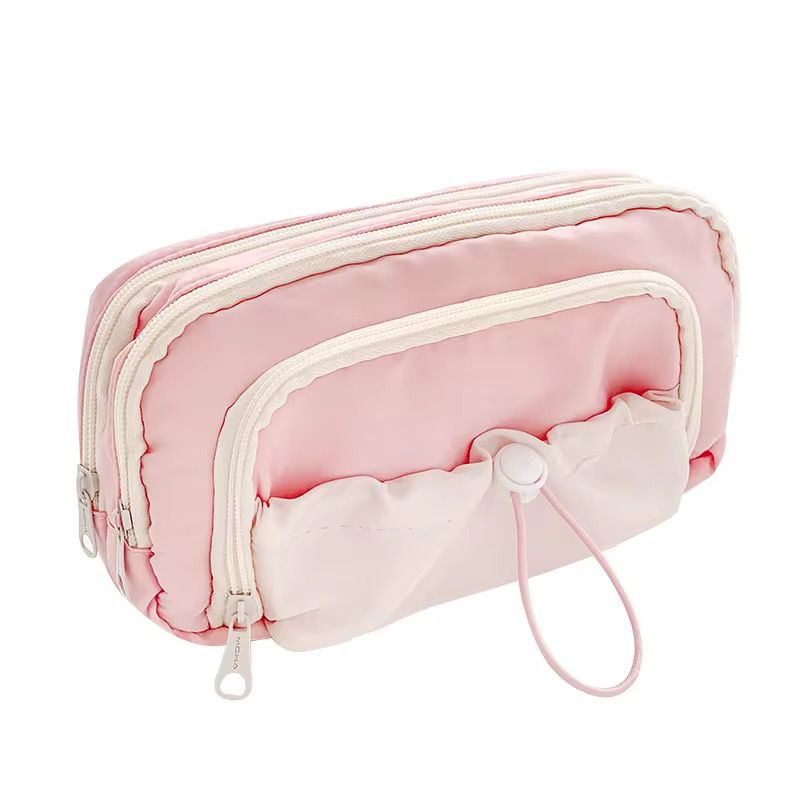 Multi-Compartment Pencil & Cosmetic Pouch