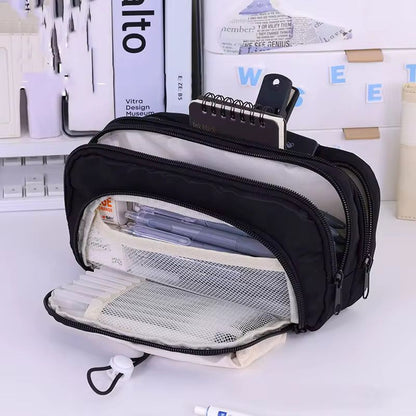 Multi-Compartment Pencil & Cosmetic Pouch