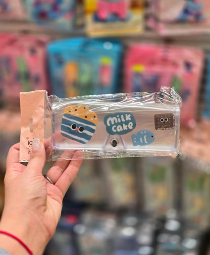 Kawaii Transparent Glasses Case – Cute Character Mix Design - Pack of 2