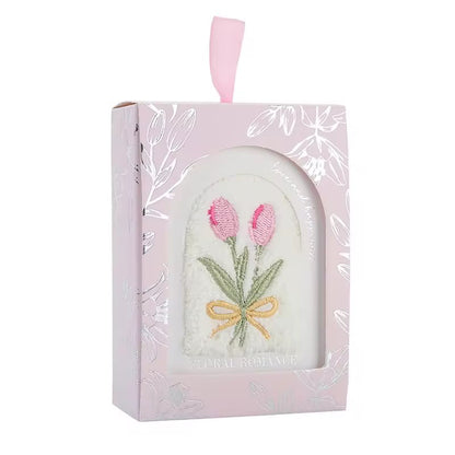 Floral Embroidered Hand Towel – Gift Box - Mix Colour - Pack of 2