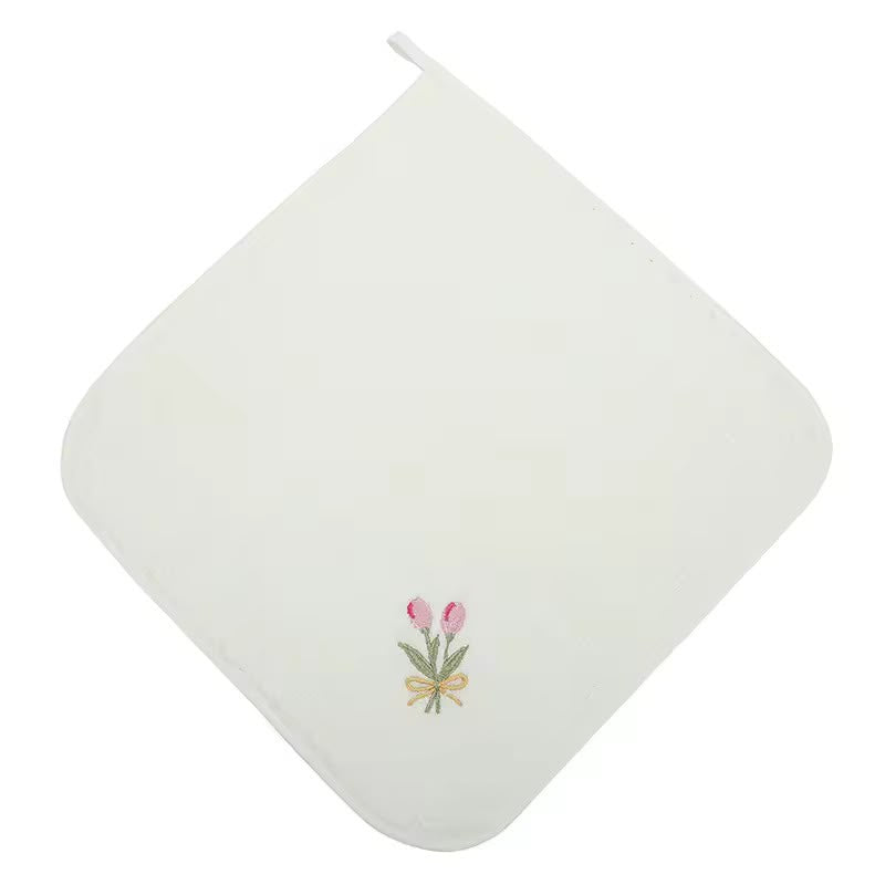 Floral Embroidered Hand Towel – Gift Box - Mix Colour - Pack of 2