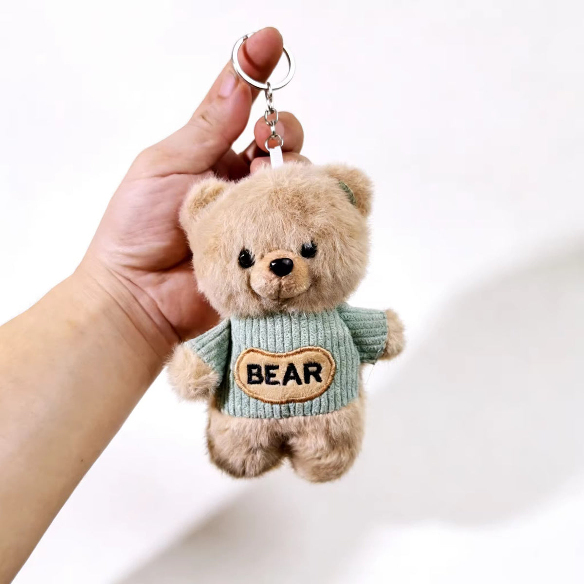 Sweater Bear Plushie Keychain – Cute Teddy Bag Charm