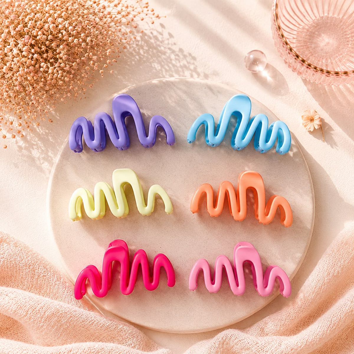 Squiggle Wave Hair Claw Clip