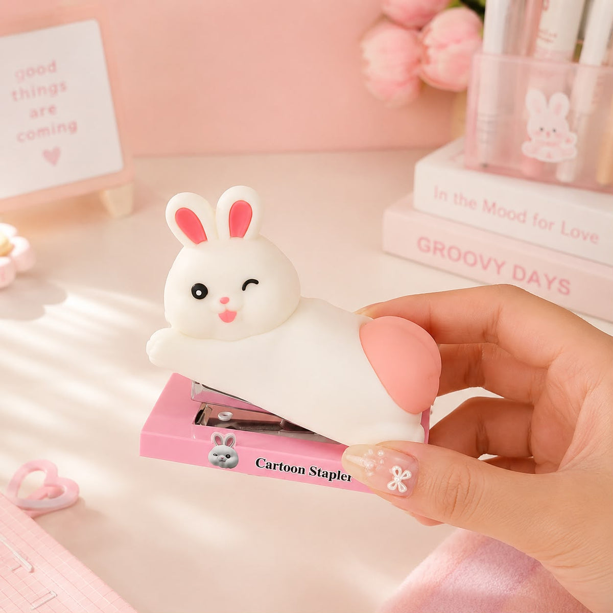 Kawaii Cartoon Silicon Stapler – Cute Animal Stapler