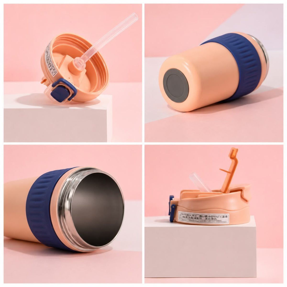 Insulated Sipper Bottle with Straw Lid | SUS304 Stainless Steel | 350ml & 480ml