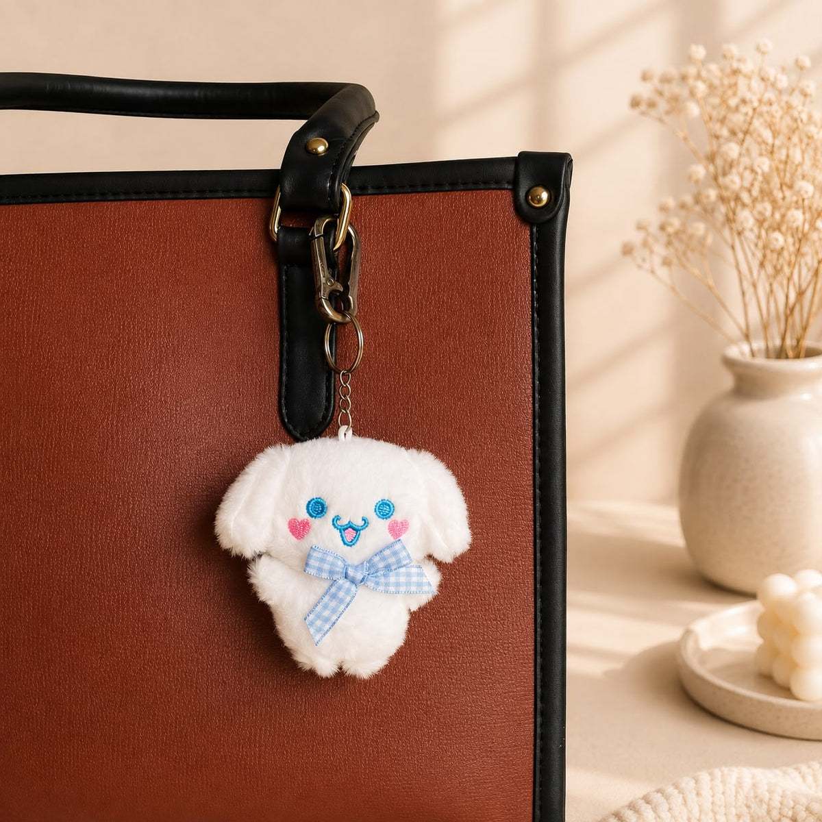 Cinnamoroll-Inspired Kawaii Plushie Keychain & Bag Charm