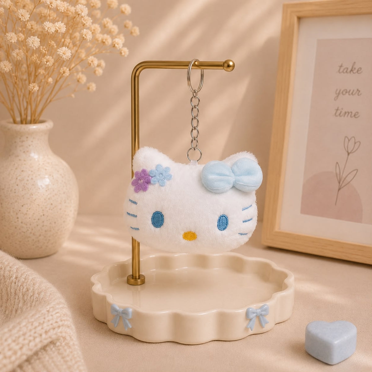 Kawaii Kitty Cat Plushie Keychain & Bag Charm