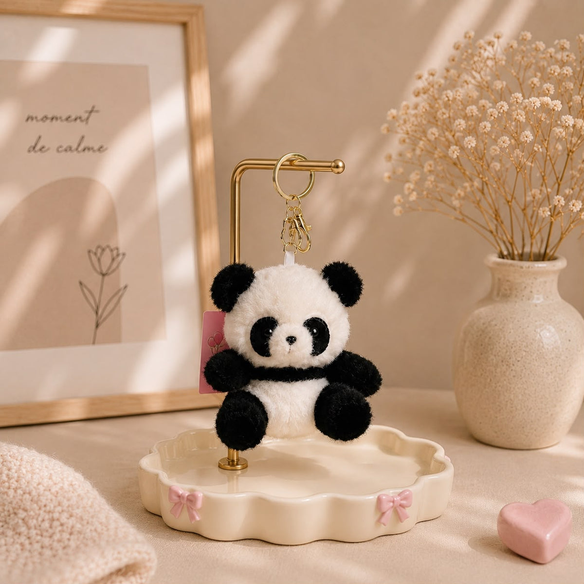 Kawaii Panda Plushie Keychain & Bag Charm