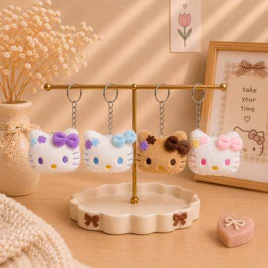 Kawaii Kitty Cat Plushie Keychain & Bag Charm